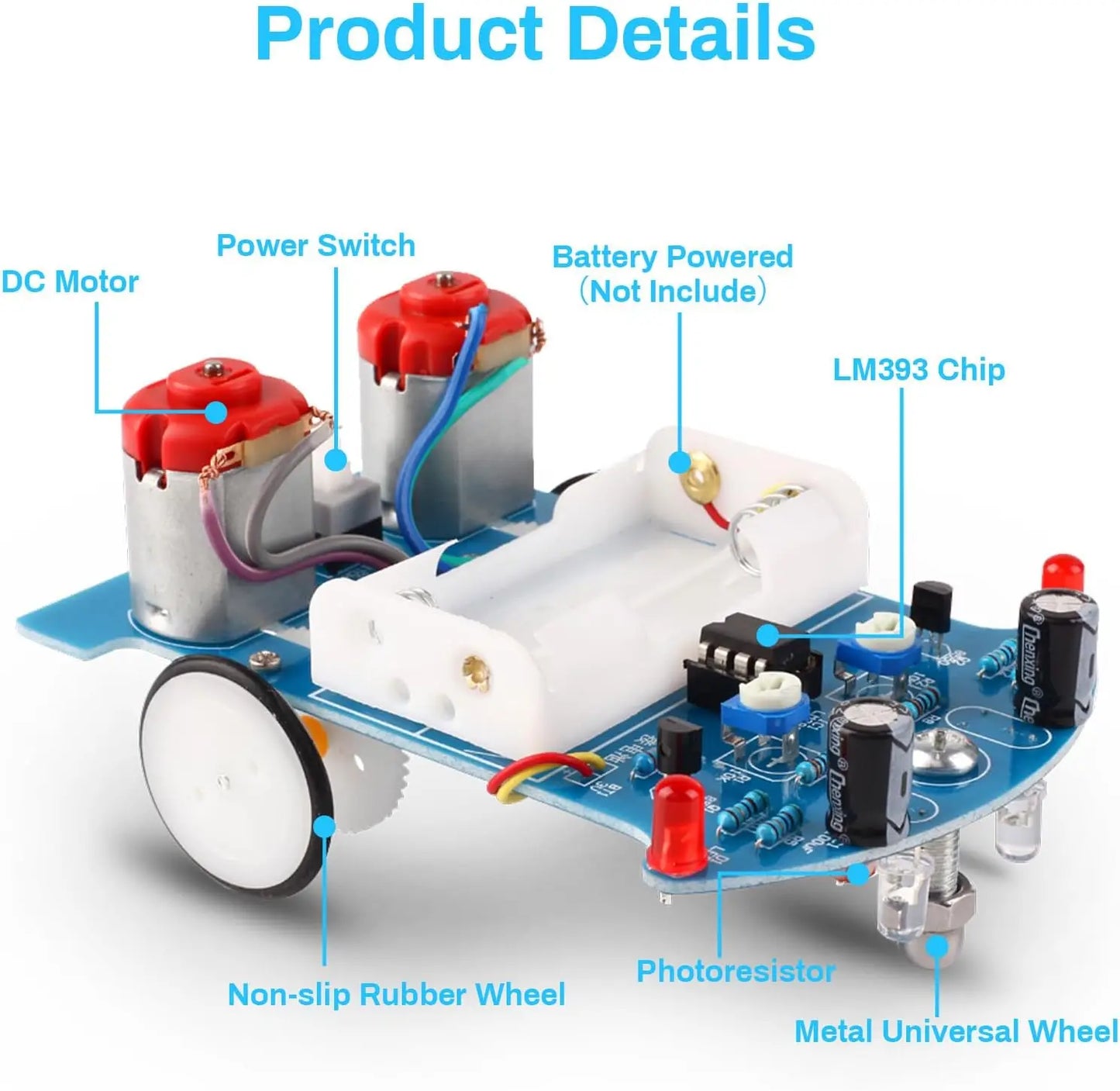 Practice Soldering Learning Electronics Kit Smart Car Soldering