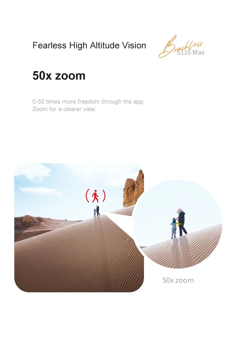 S116MAX 8K HD Drone Dual Camera 3 Batteries Optical Flow 360° Obstacle Avoidance WiFi FPV RC Quadcopter Toy Gift for Kids Adults