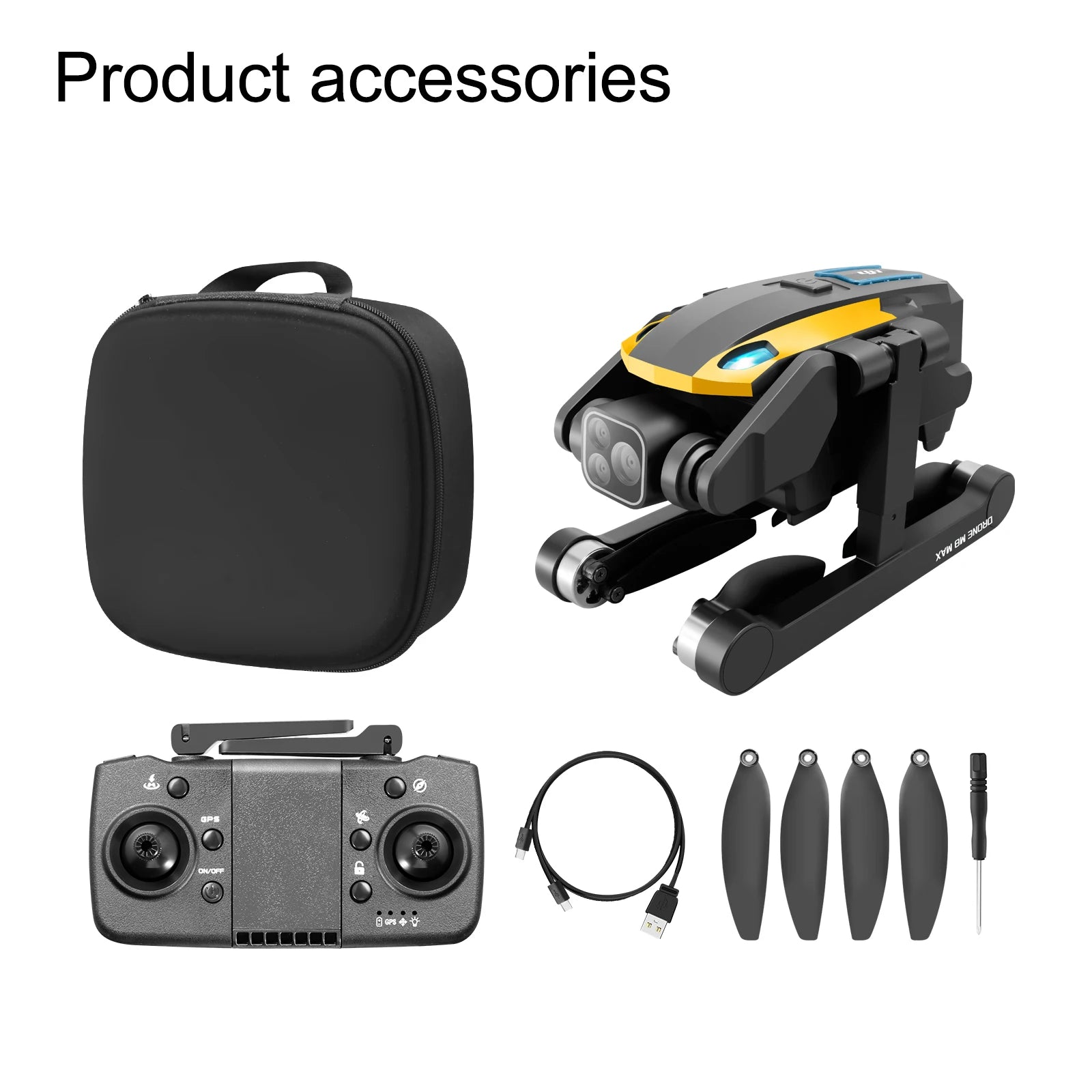 M8 Pro Drone Quadcopter Remote Control Handle Four Axis Aircraft HD 6K Photography UAV Altitude Fixation Helicopter Toys