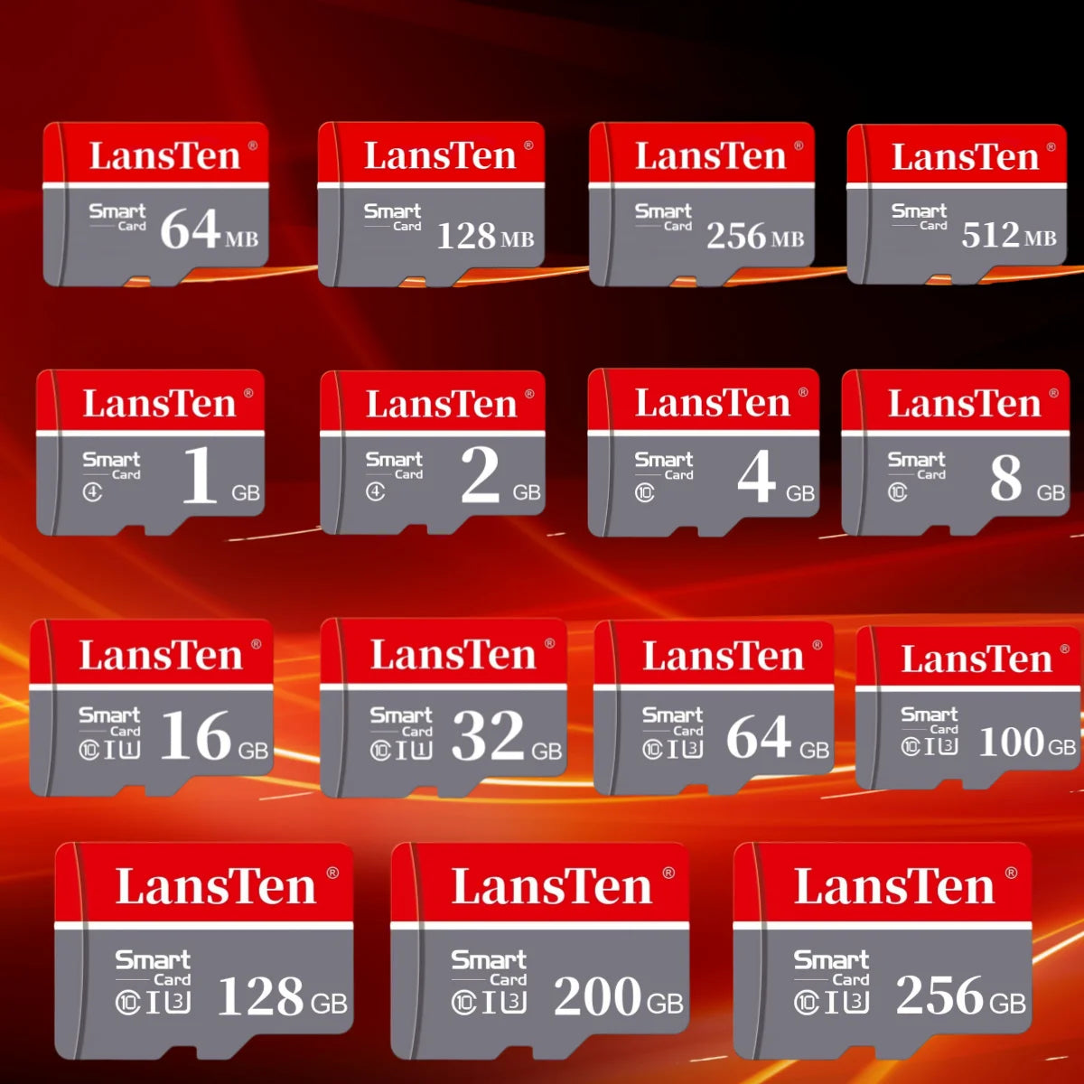 LansTen Memory Card 64MB 128MB 256MB 512MB 1GB 2GB 4GB 8GB 16GB 32GB