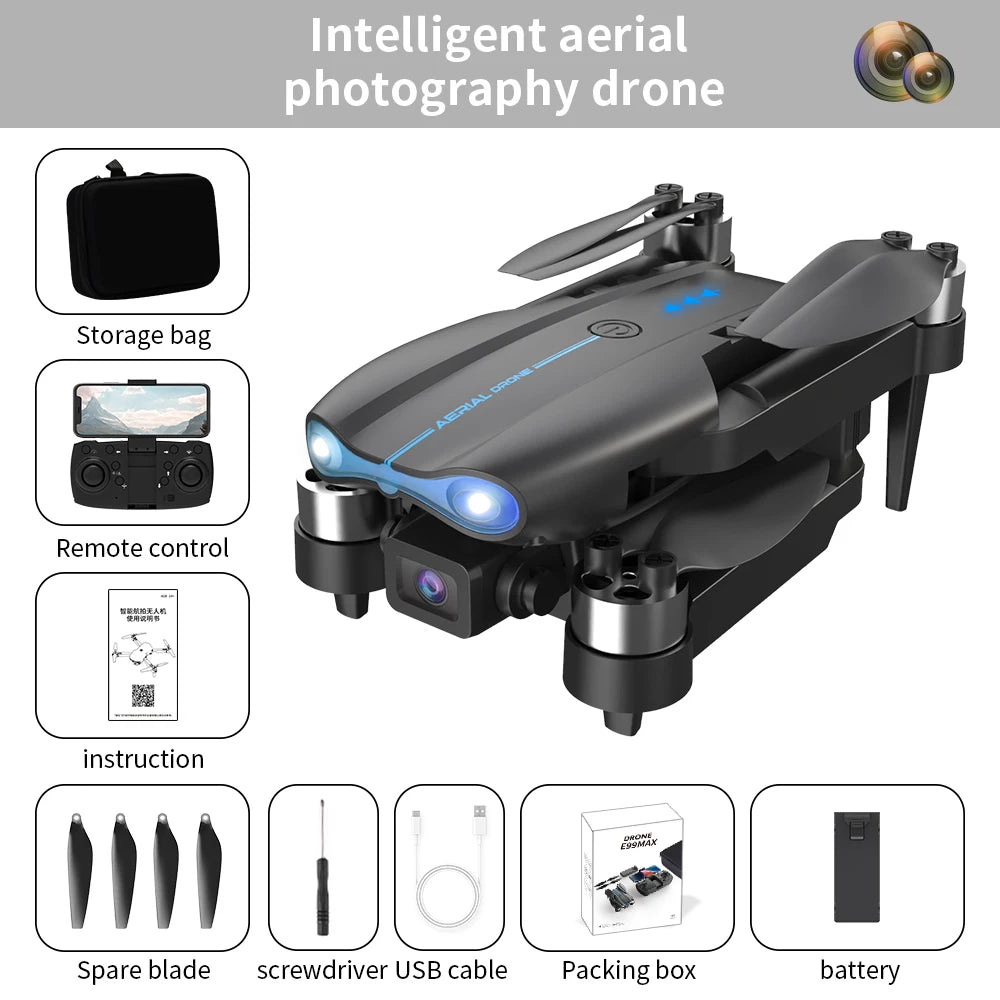 E99MAX Brushless Optical Flow Dual Camera Drone High Definition Aerial Photography Four Axis Aircraft RC Quadcopter