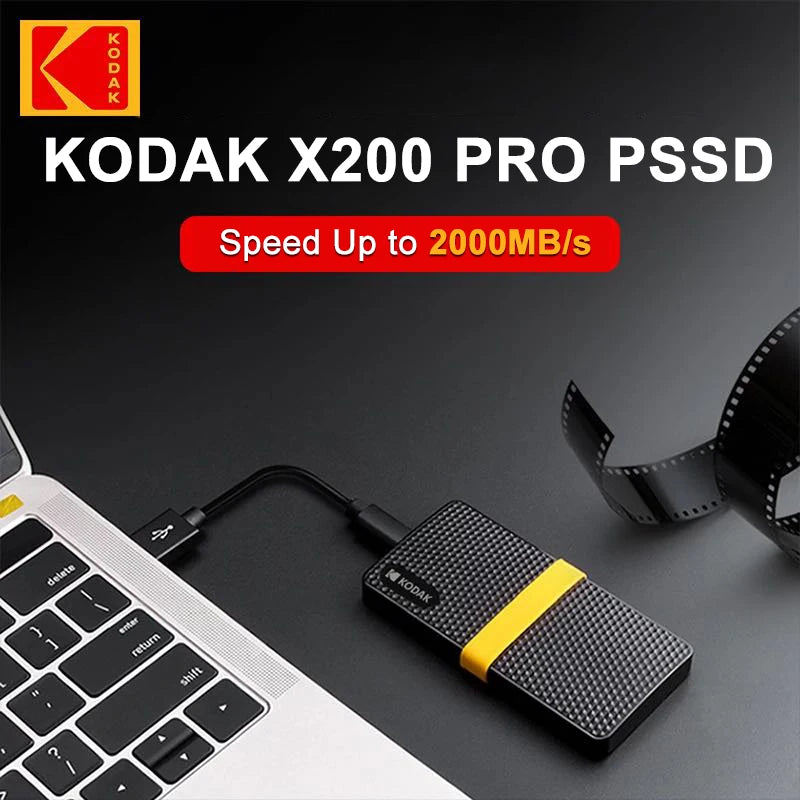 Kodak SSD Portable Drive GEN 2 Mobile Solid State DriveType-C 3.1 Metal PSSD 256GB 512GB 1TB 2TB for PS5 PS4 XBOX Laptop PC