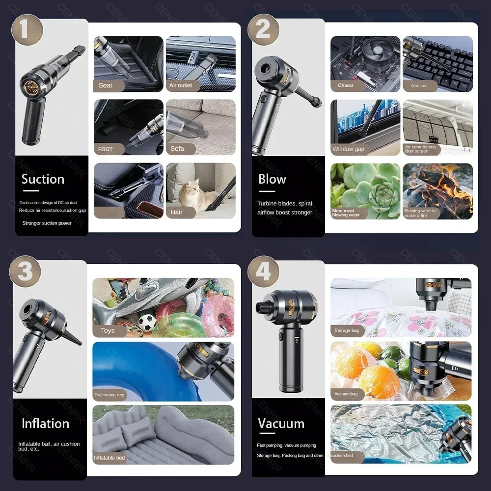 CENRR 998000PA Car Vacuum Cleaner Powerful Portable HandHeld Vacuum