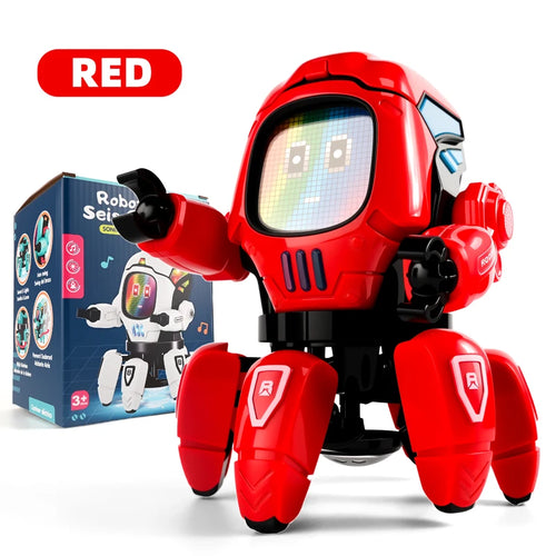 Kids Dance Robots Music LED 6 Claws Octopus Robot Birthday Gift Toys