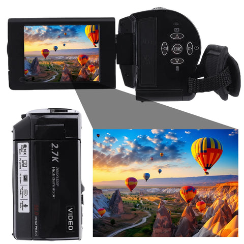 USB 2.0 Type-C Camcorder 50MP 16X Digital Zoom Video Camera 2.7K Digital Video Camera Video Recorder for Travel Recording ﻿