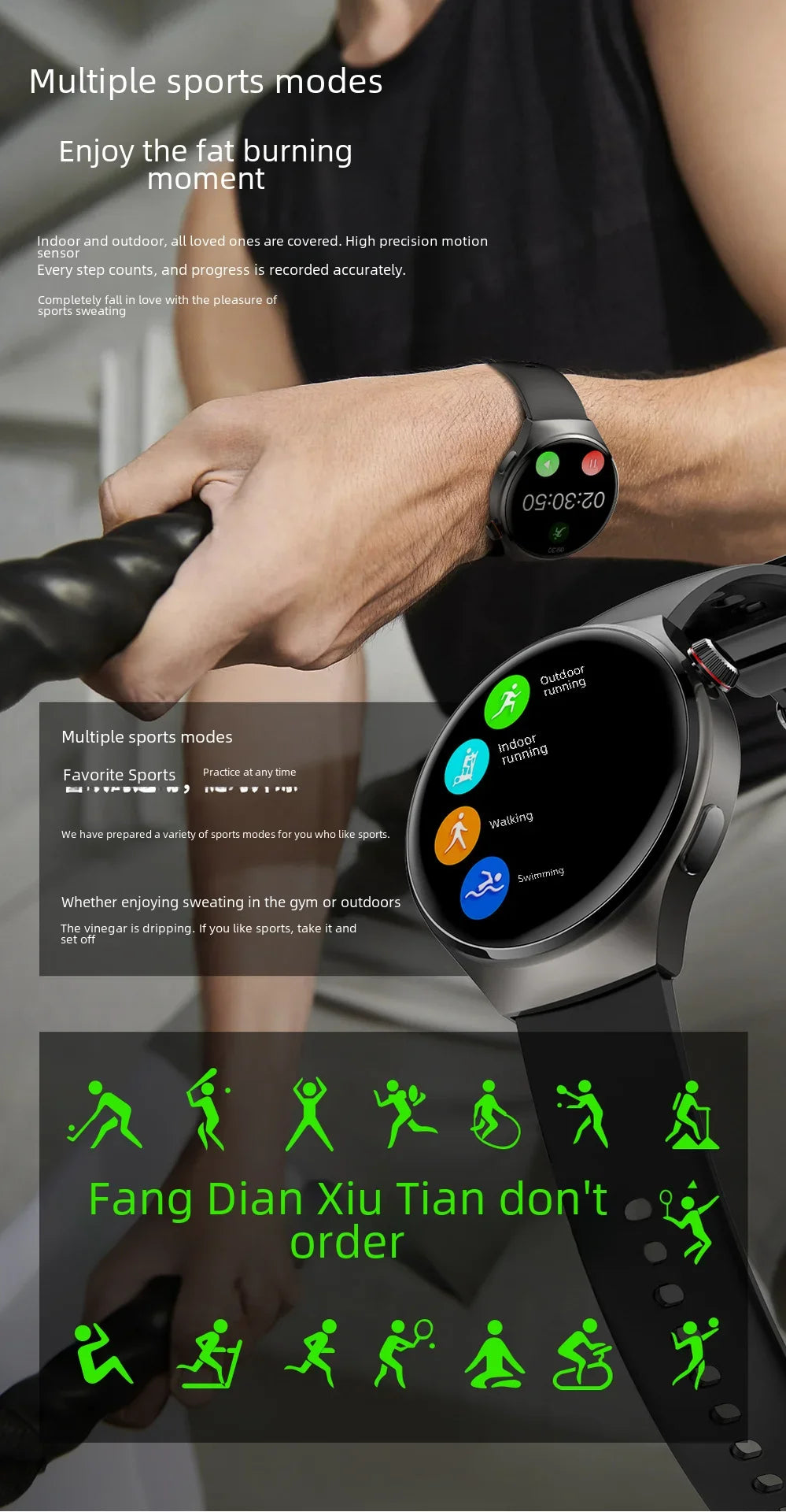 New NFC Men's Smart Watch AMOLED1.43-inch Large Screen Bluetooth Call Heart Rate Detection Outdoor Sports Women's Smartwatches