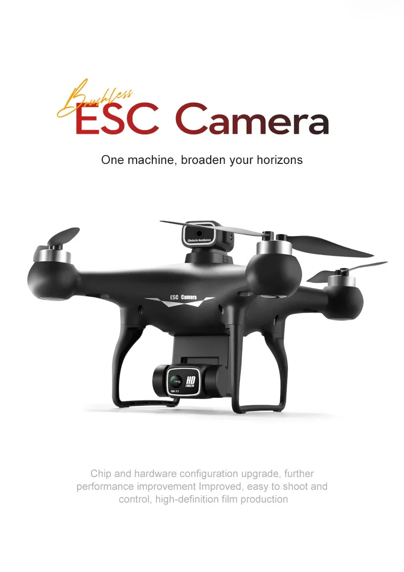 S116MAX 8K HD Drone Dual Camera 3 Batteries Optical Flow 360° Obstacle Avoidance WiFi FPV RC Quadcopter Toy Gift for Kids Adults