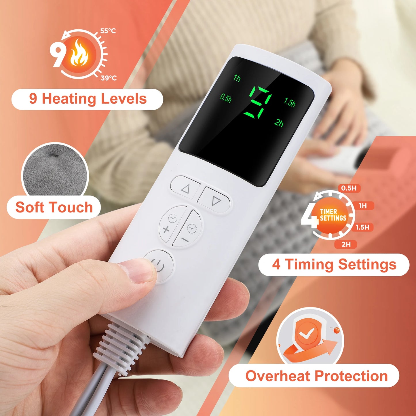 Electric Heating Waist Belt Warm Thermal Pad Office Home Temperature