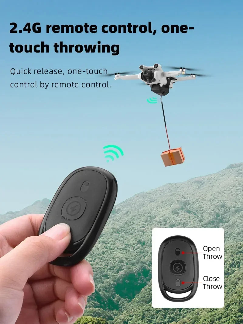 Drone Thrower Airdrop System for DJI Mavic 3/Mini 3/Mini 3 Pro/ Mavic Air 2 /Air 2S/Mini 4 Pro Drone Delivery Devise Accessories