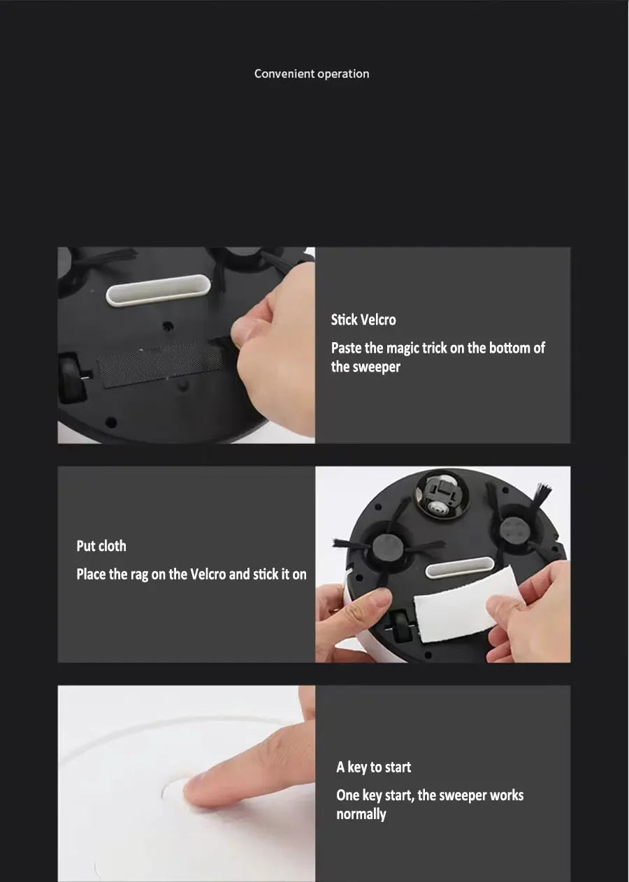 New 3-in-1 intelligent wireless floor sweeping robot vacuum cleaner, suitable for home offices