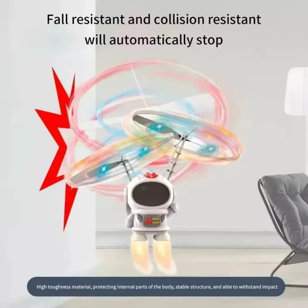 Levitating Luminous Flying Robot Astronaut Toy Aircraft