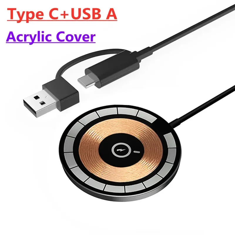 100W Magnetic Wireless Charger Pad Phone Chargers For iPhone 15 14 13  Pro Max Airpods Portable Macsafe PD Fast Charging Station