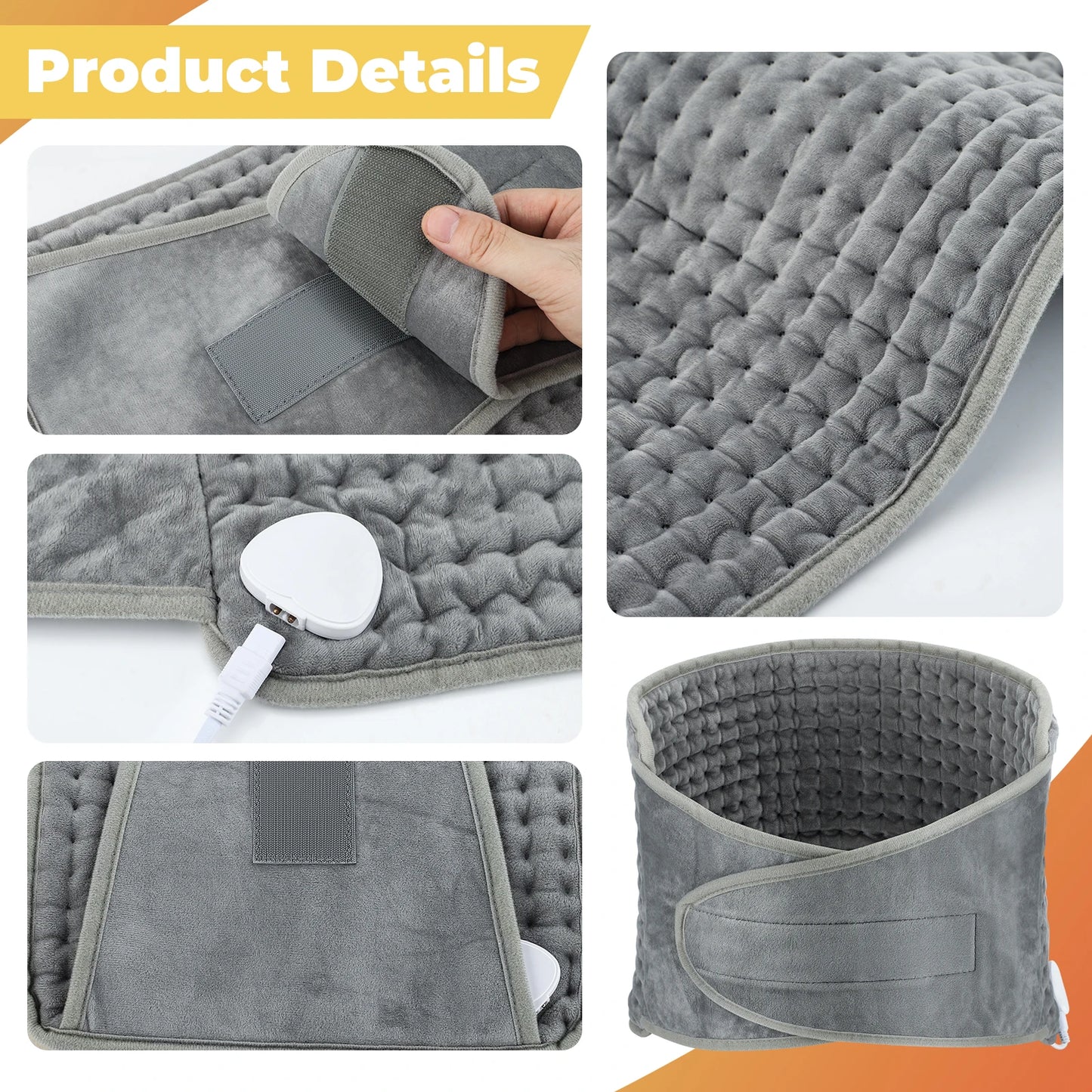 Electric Heating Waist Belt Warm Thermal Pad Office Home Temperature