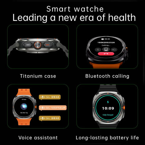 For Samsung Galaxy Watch 7 Ultra New GPS Track Smart Watch Men AMOLED Always Display Clock BT Talk NFC Sport Smartwatches Women