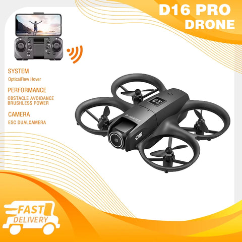 Drone with Optical Flow 180° Electric Adjustment Dual Camera Aerial Photography Quadcopter - Obstacle Avoidance Remote Control