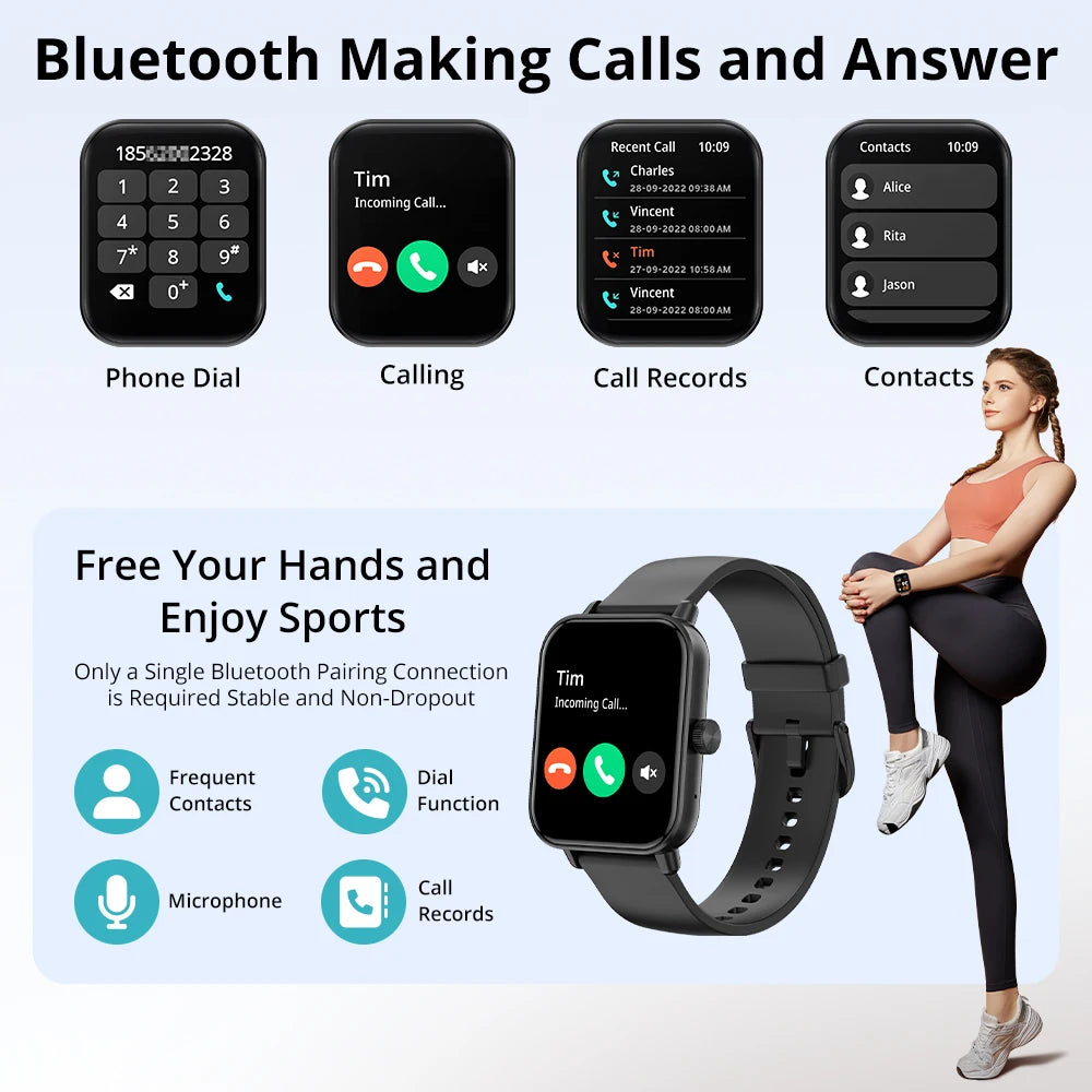 COLMI Voice Calling Smartwatch Men 24H Health Monitor 100+ Sports