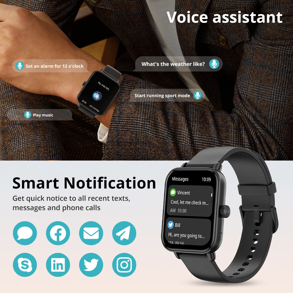 COLMI Voice Calling Smartwatch Men 24H Health Monitor 100+ Sports