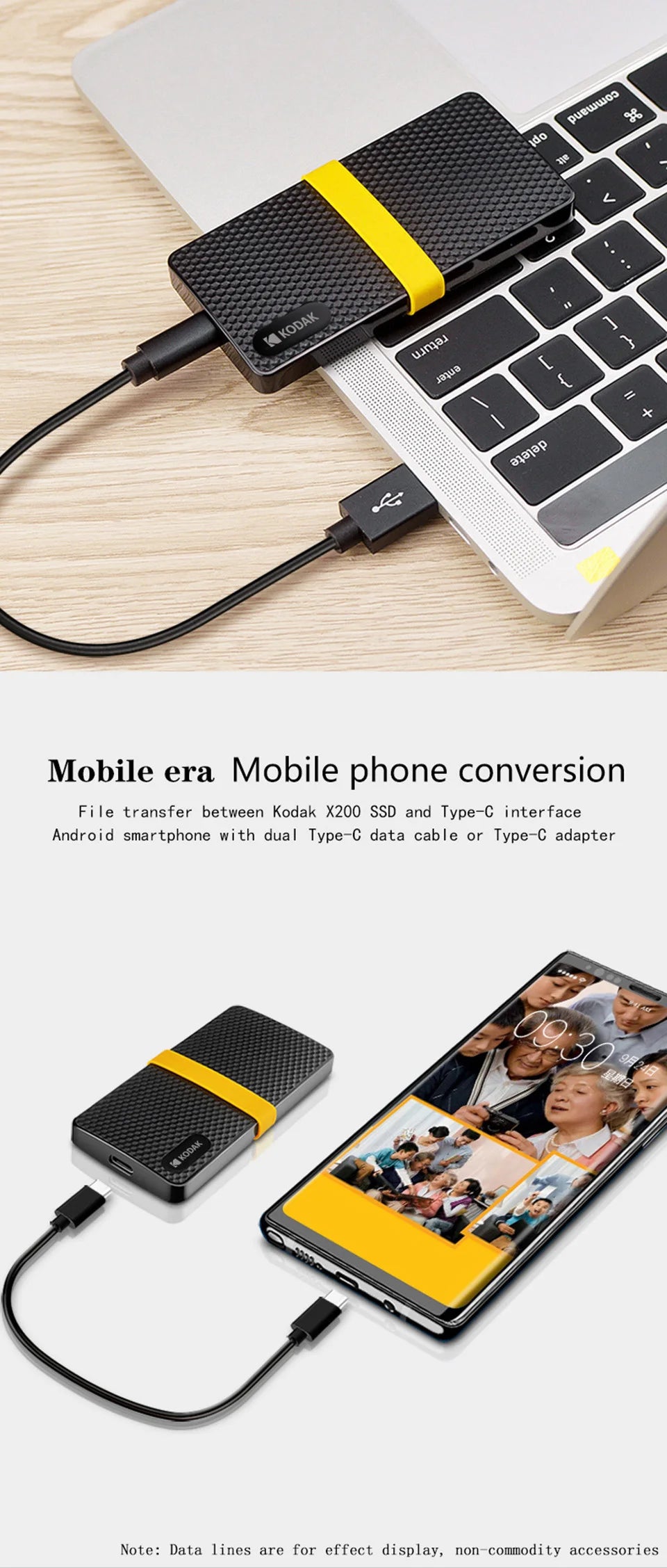 Kodak SSD Portable Drive GEN 2 Mobile Solid State DriveType-C 3.1 Metal PSSD 256GB 512GB 1TB 2TB for PS5 PS4 XBOX Laptop PC