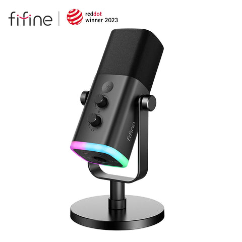 EU.US USB/XLR Dynamic Microphone with Touch Mute Button,Headphone jack,I/O Controls,for PC PS5/4 mixer,Gaming MIC Ampligame AM8