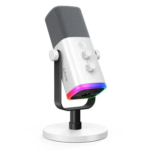 EU.US USB/XLR Dynamic Microphone with Touch Mute Button,Headphone jack,I/O Controls,for PC PS5/4 mixer,Gaming MIC Ampligame AM8