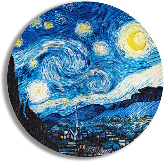 ARTHERE Mouse Pad - Mouse Pads with Famous Art, Cute Mouse Pad, Mouse Mat, Mousepad Mouse Pads for Wireless Mouse, Leather Mousepad (The Starry Night by Vincent Van Gogh)
