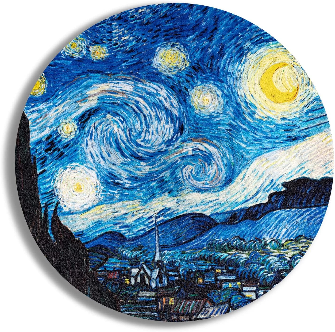 ARTHERE Mouse Pad - Mouse Pads with Famous Art, Cute Mouse Pad, Mouse Mat, Mousepad Mouse Pads for Wireless Mouse, Leather Mousepad (The Starry Night by Vincent Van Gogh)