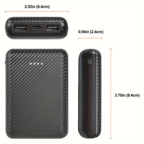 12000mAh High-Capacity Battery Pack For Heated Vest, 5V 2A Power Bank USB C Portable Charger Compatible With IPhone IPad Samsung Tablet Etc