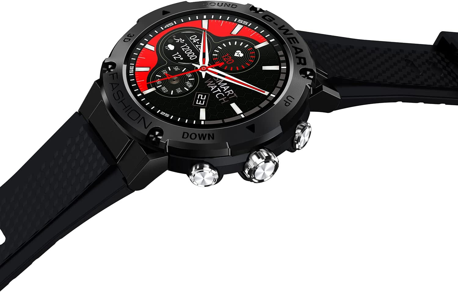 Smart Watches for Men, Sport Fitness Watch with IPS Screen/Bluetooth Calling/Auto Heart Rate Monitor/Blood Pressure/Spo2/Sleep Monitor/Waterproof, Fashion Smartwatch（Black）