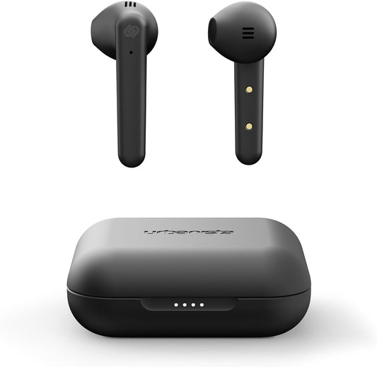 Urbanista True Wireless Earbuds - over 20 Hours Playtime, IPX4 Waterproof Earphones, Bluetooth 5.0 Headphones, Touch Controls & Enhanced Microphone for Clear Calling, Stockholm Plus, Midnight Black