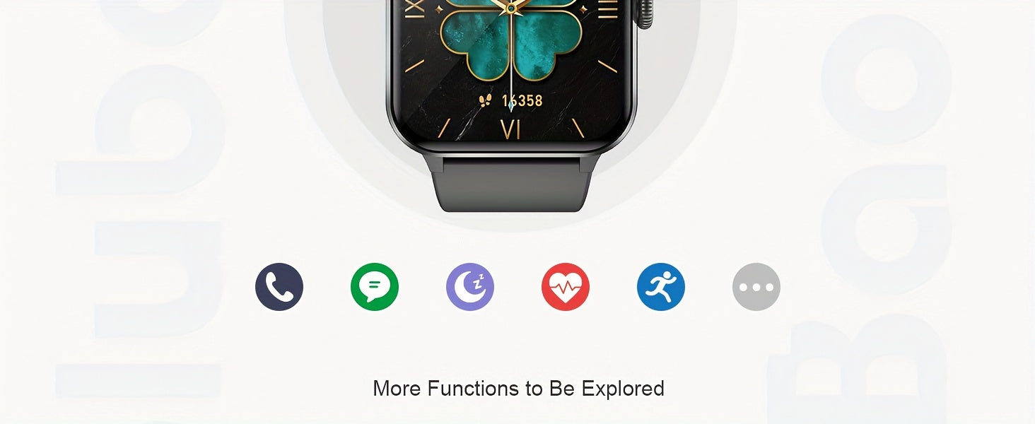 Blackview R50 Smart Watch With Wireless Call Answer\Make Call, 1.85 Inch HD Full Touchscreen, Case Made Of PC And Scratch Resistant Glass, 24H Monitoring, Sleep Monitoring, Sports Tracker, Pedometer, Music Photo Watch With Mi