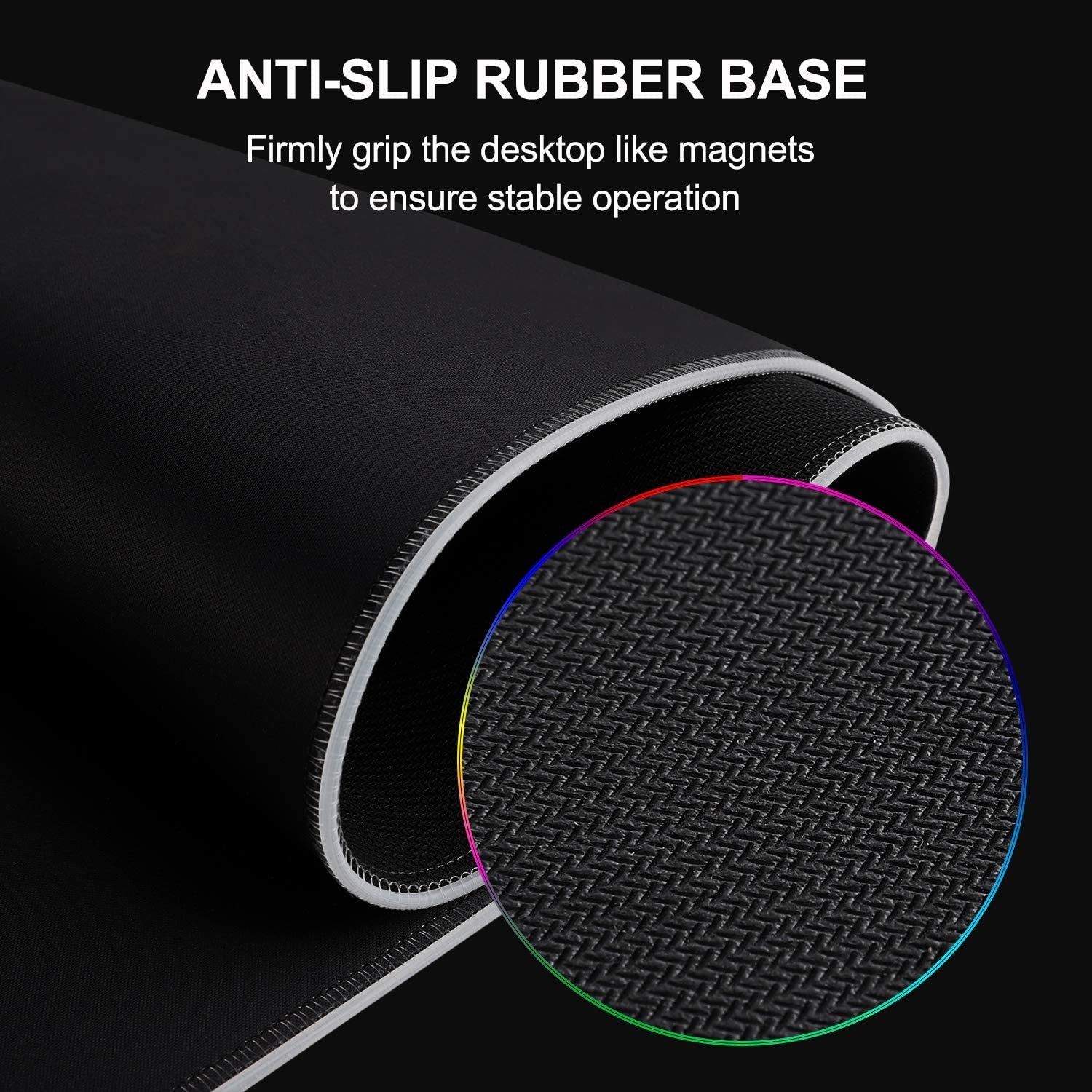 REAWUL Large RGB Gaming Mouse Pad 14 Modes Oversized Glowing Led Extended Mousepad, Anti-Slip Rubber Base and Waterproof Surface, Extra Large Soft Led Computer Keyboard Mouse Mat - 31.5 X 11.8In