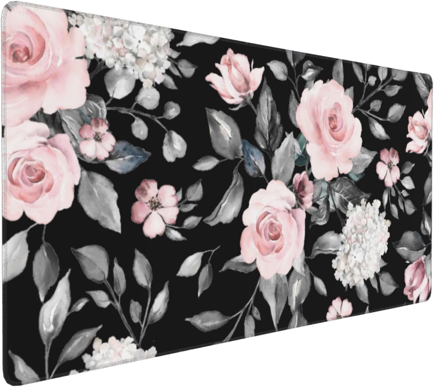 Japanese Cherry Blossom Sakura Large Gaming Mouse Pad 31.5×11.8 Inch XL Extended Waterproof Moudepads Non-Slip Rubber Base Keyboard Mat for Work/Office/Home