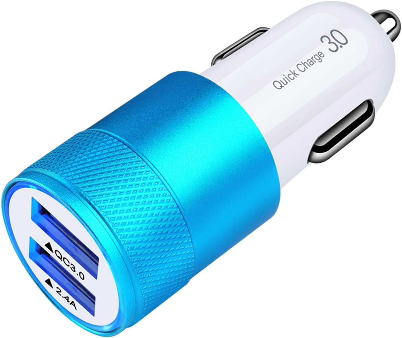 Fast Car Charger, Quick Charging 5.4A/30W Phone USB Adapter Rapid Plug 2 Port Cigarette Lighter Auto Charger Flush Compatible Samsung, Tablet, Iphone, Ipad, LG, Automobile