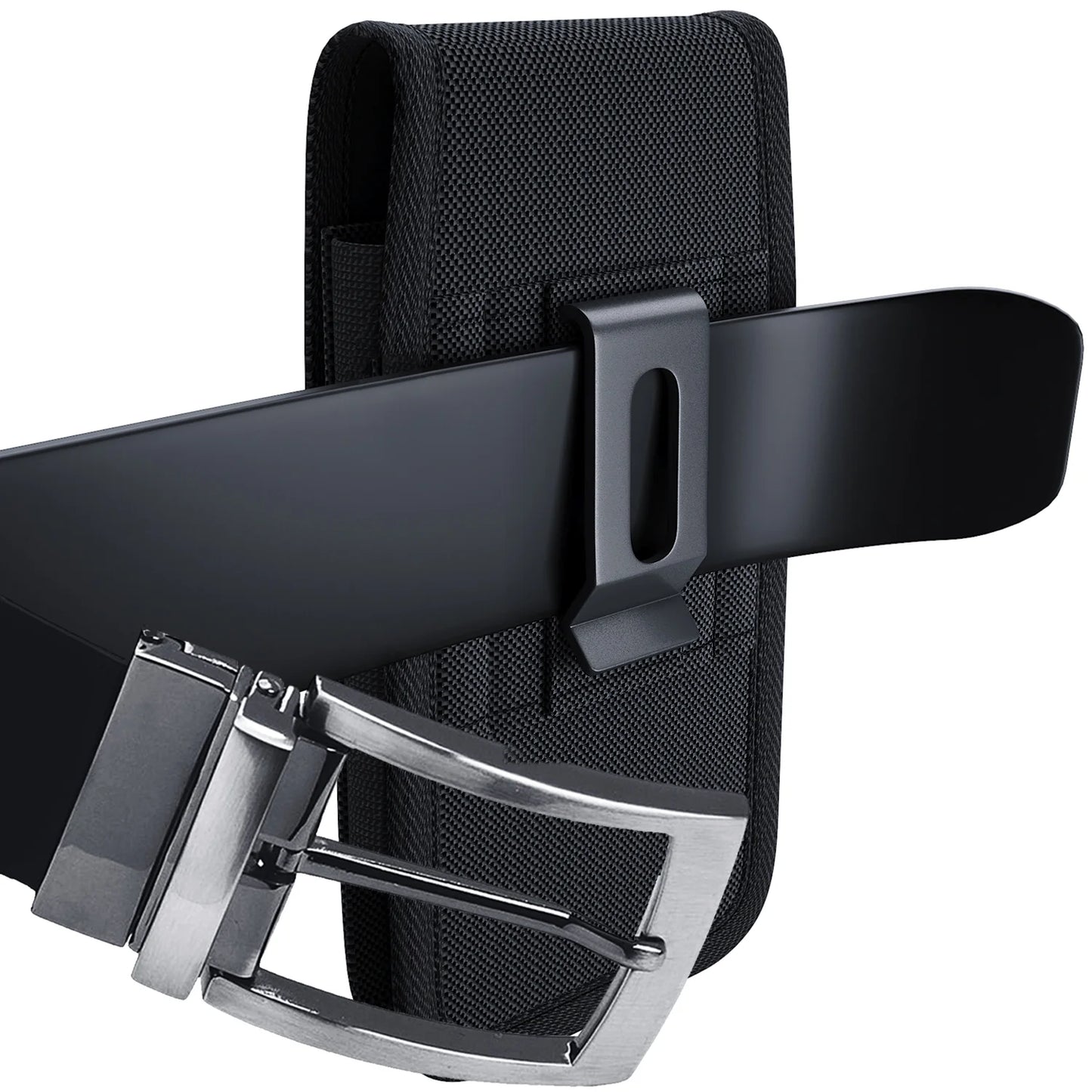 Iphone 6 6S Belt Case with Belt Clip and Belt Loops Iphone 7 8 Cell Phone Holster Cover Sleeves [ID Card / Cash Holder] Belt Holder Pouch Fits Apple Iphone 6/ 6S/ 7/ 8 with Other Case on - Black